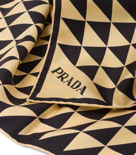 prada silk scarf|Womens Prada black Silk Triangle Scarf.